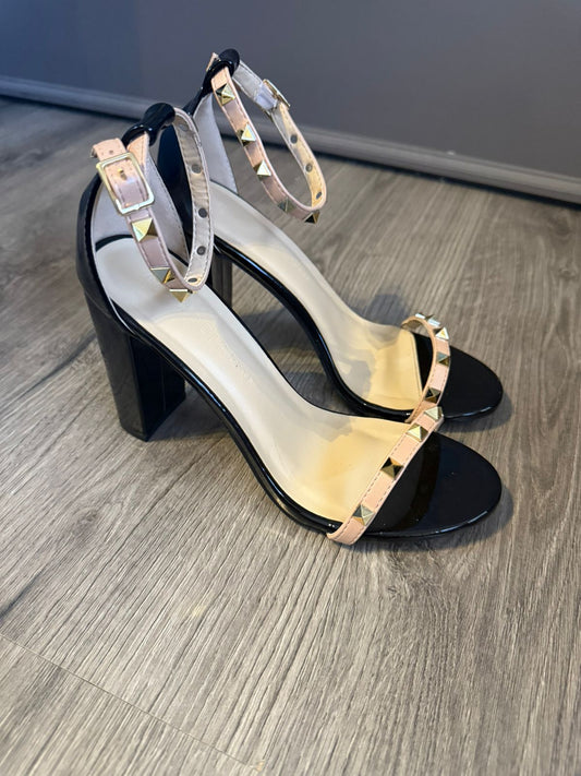 Tacones Negro/Beige